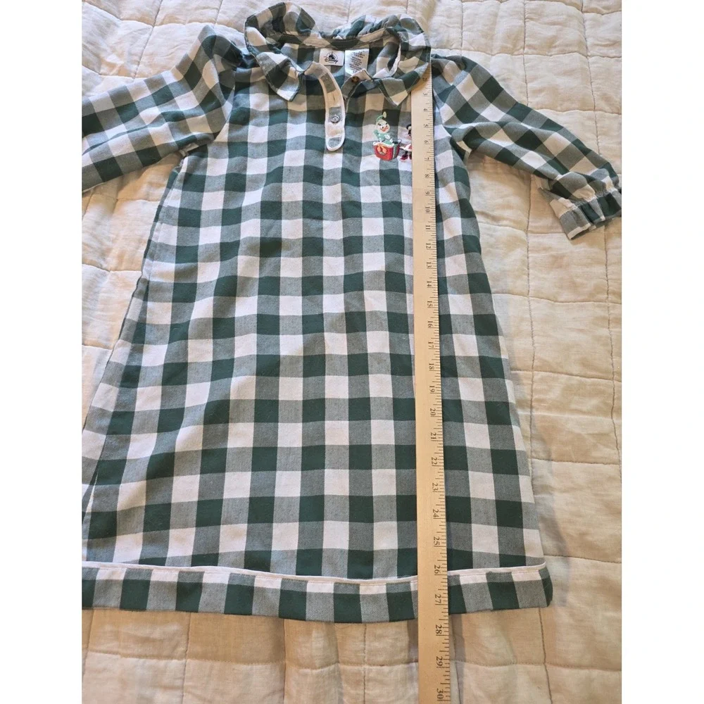 Girls Christmas Nightdress‎ 7/8 Disney Minnie Mouse & Daffy Duck Plaid Holiday - Picture 6 of 10